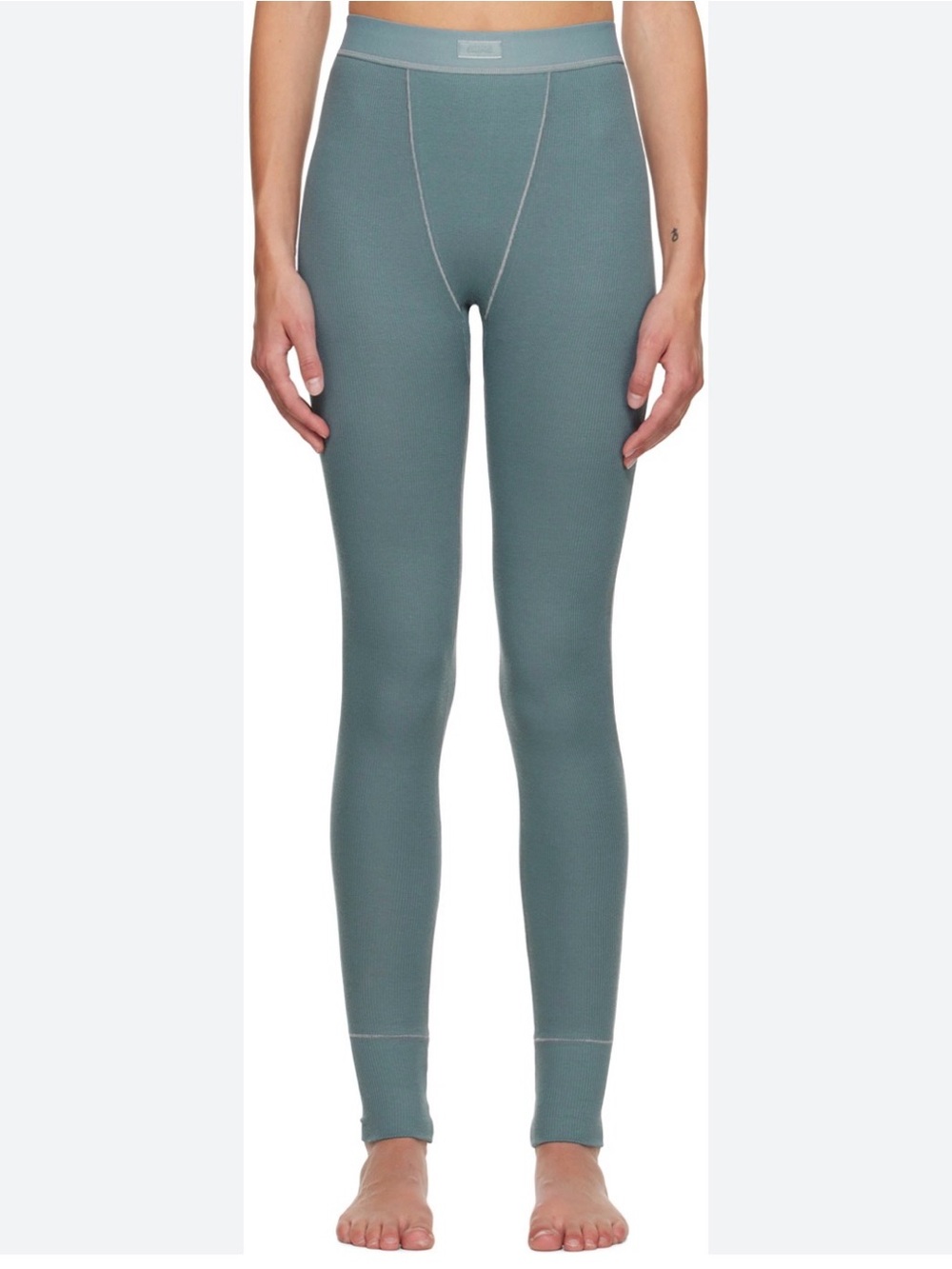 Skims Ribbed Leggings Women’s Size XS Green/Gray